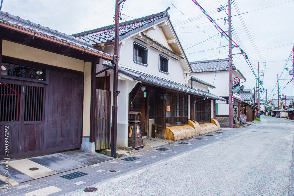 河原,風景,景色町妻入商家群／河原,風景,景色町