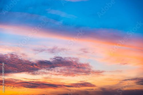 Colorful of twilight sky and cloud at sunset © wirat
