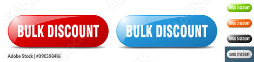 bulk discount button. key. sign. push button set