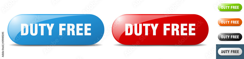 duty free button. key. sign. push button set duty free button. key. sign. push button set