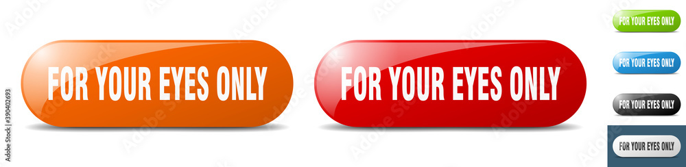 for your eyes only button. key. sign. push button set for your eyes only button. key. sign. push button set