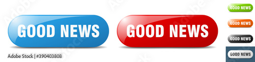 good news button. key. sign. push button set