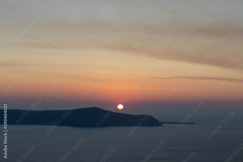 Couché de soleil en Grèce