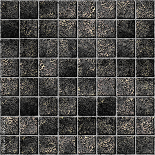 Mosaic tiles textures. Wall decor element. Stone element for wall decor
