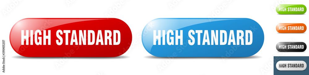 high standard button. key. sign. push button set high standard button. key. sign. push button set
