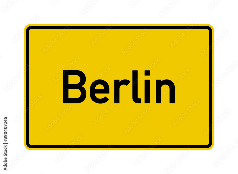 Berlin city limits road sign in Germany
Berlin city limits road sign in Germany