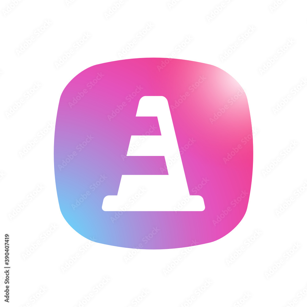 Traffic Cone - Mobile App Icon Traffic Cone - Mobile App Icon