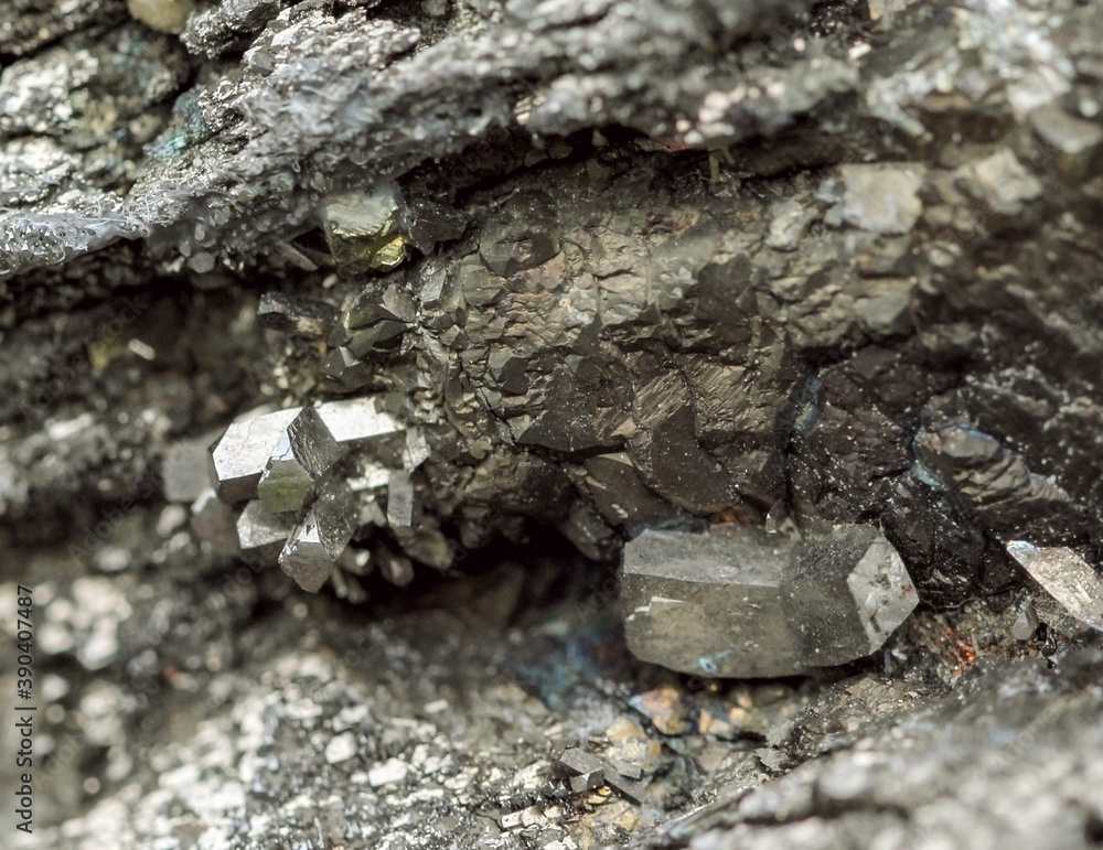 Fototapeta premium Raw natural mineral Pyrite, Iron sulfide known as fool's gold.