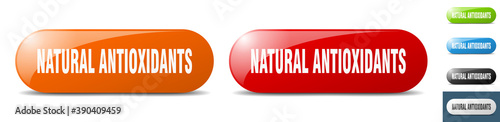 natural antioxidants button. key. sign. push button set