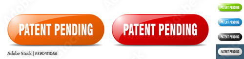 patent pending button. key. sign. push button set