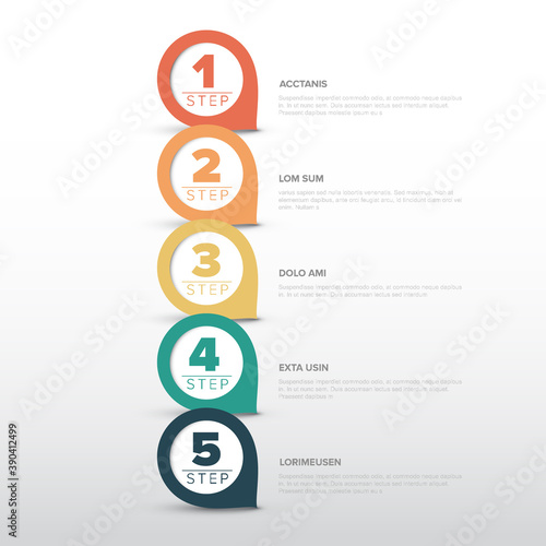 Progress steps vertical template