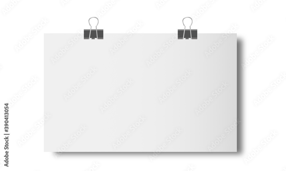 Blank poster cover mockup on white background. Blank poster cover mockup on white background.