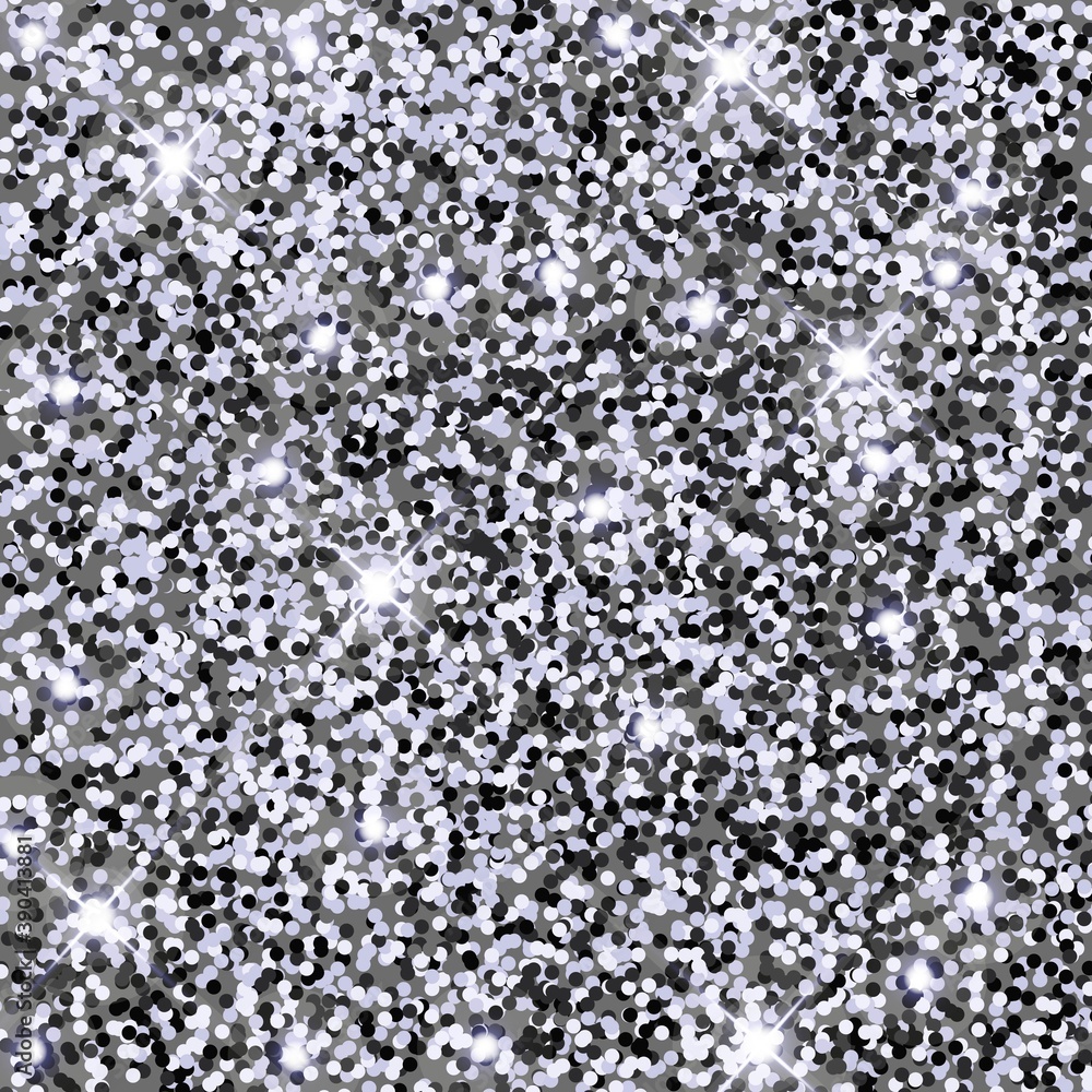 Silver sparkle glitter background of sequins