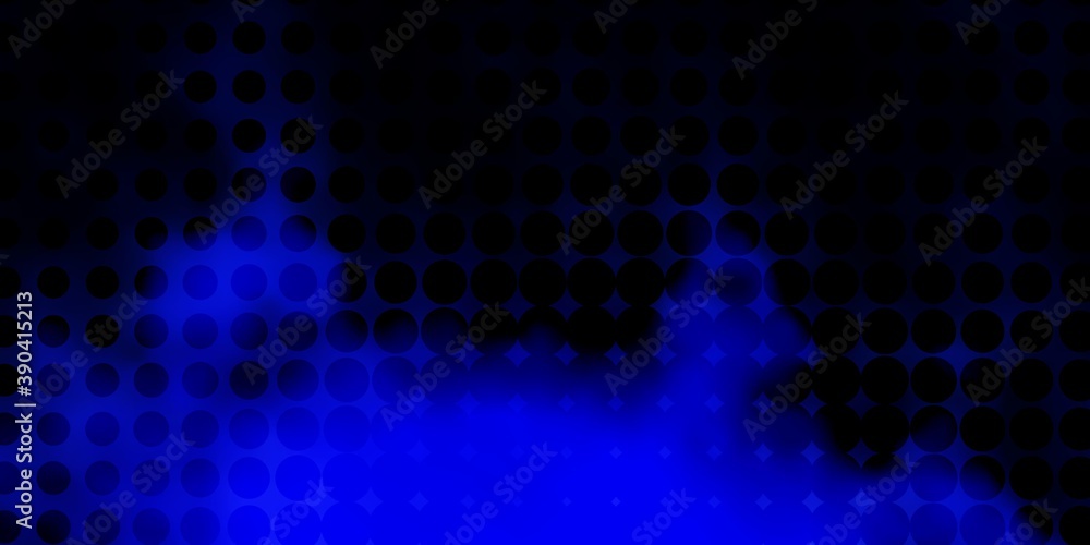 Dark BLUE vector texture with disks.