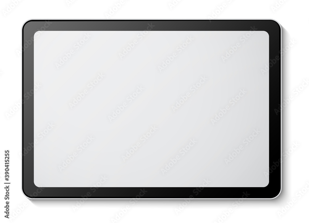 Digital tablet mockup on white - obrazy, fototapety, plakaty 