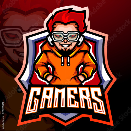 Gamer mascot. esport logo design