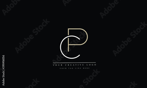 PC, CP, Letter Logo Design with Creative Modern Trendy Typography