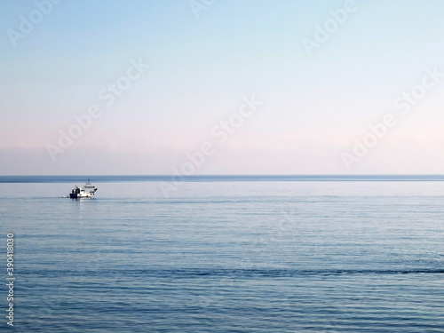 Fishing ship in Mediterranean sea