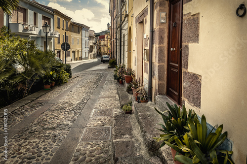 Narrow street in Villanova Monteleone photo