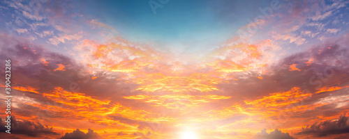 Photography dramatic twilight sky and cloud sunset background