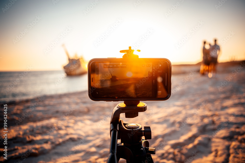 sunset in the beach