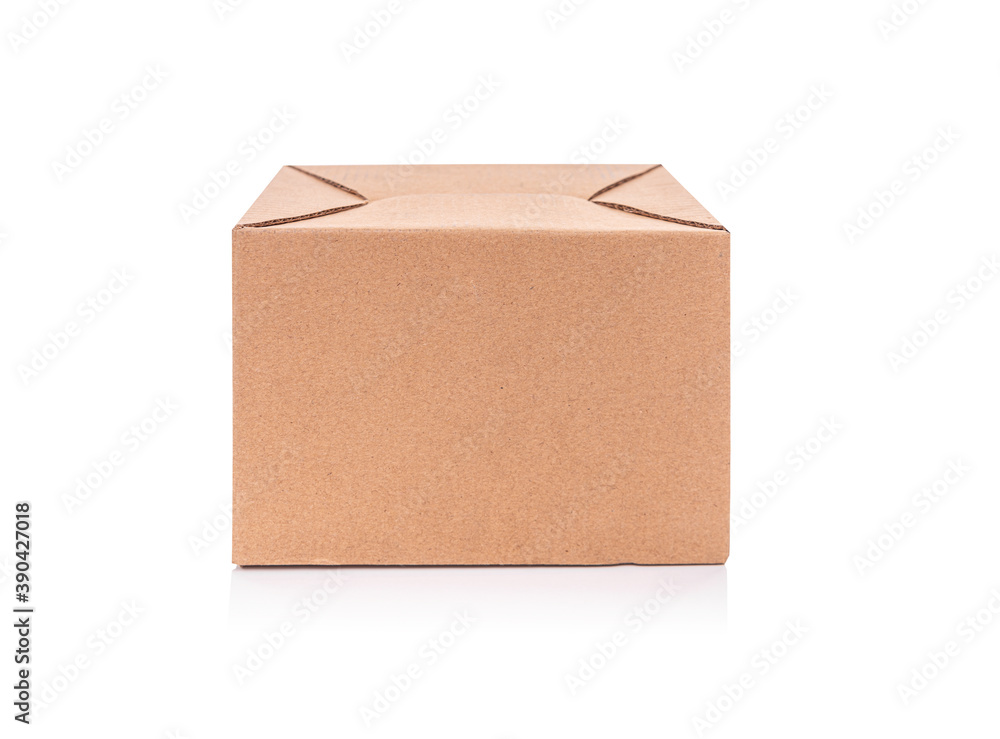 Cardboard mail box isolated on white background. Cardboard mail box isolated on white background.