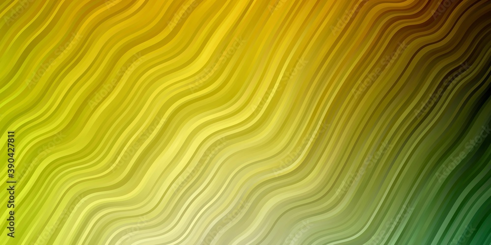 Light Green, Yellow vector backdrop with bent lines. Light Green, Yellow vector backdrop with bent lines.