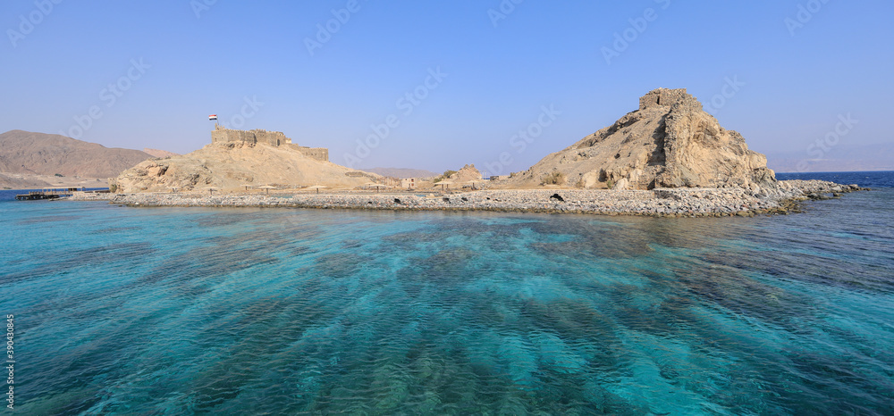 Salah El Din Castle on Farun island in the Gulf of Aqaba,Red Sea,Taba,Egypt