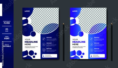 Flyer Design Set. Modern Business Flyer Background Design. Template Layout for Flyer. 