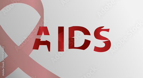 Awareness About AIDS. World day of fight against AIDS. red ribbon . Vector illustration of EPS10.Great for printing banners, flyers, and other graphics