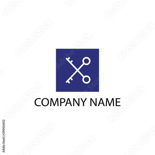 letter x creative logo key illustration for company color design vector template
