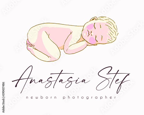 Newborn baby premade logo