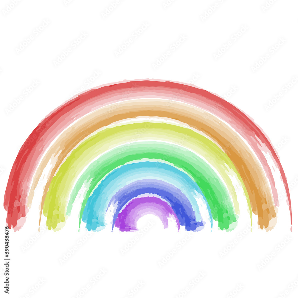 Obraz premium Abstract colorful watercolor rainbow background. Vector illustration.