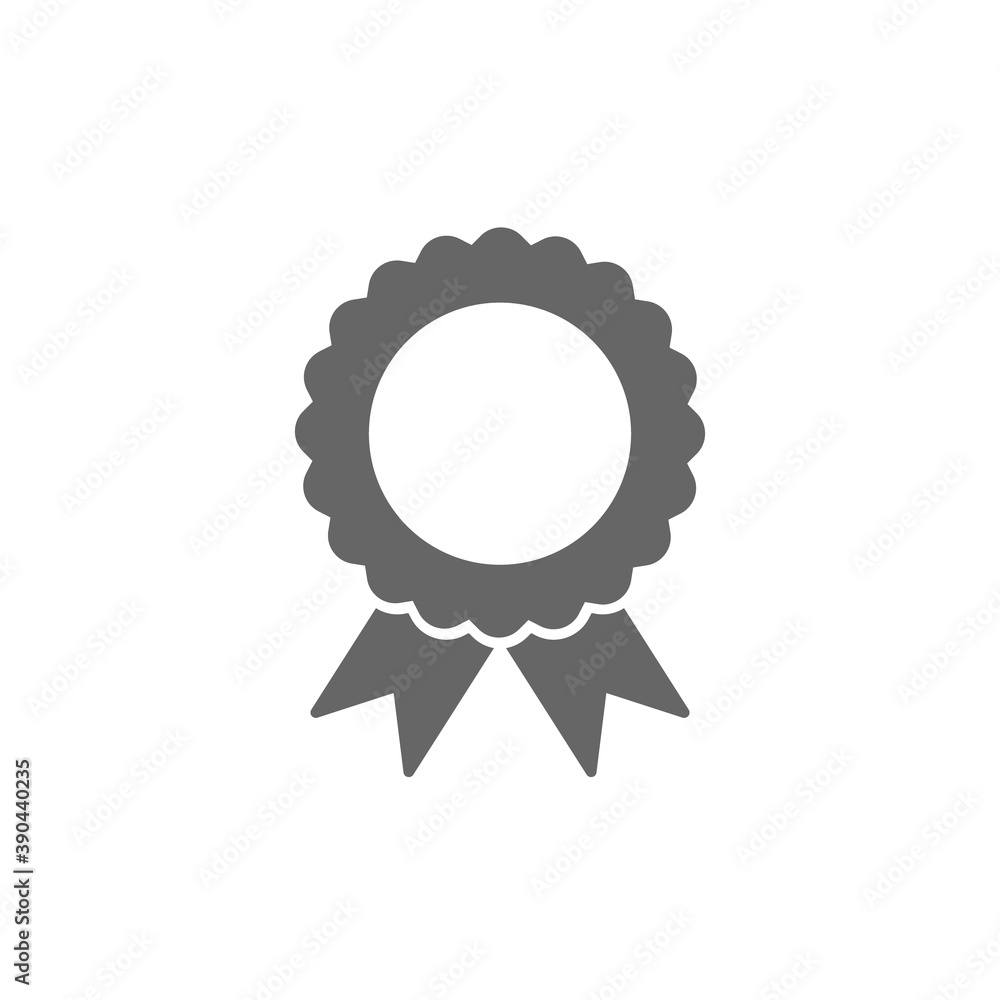 Badge icon. Award medal symbol. Success and winning sign. Certificate concept. Approve vector illustration. Isolated on white.
