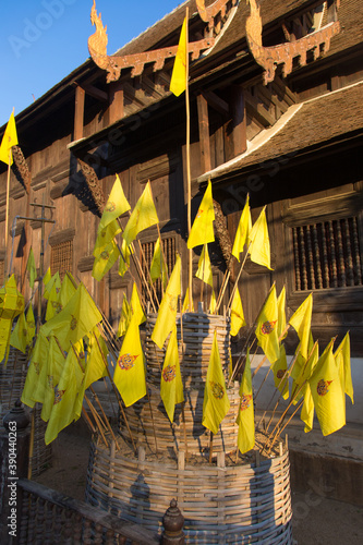 Wat Phan Tao, Chiang Mai Thailand 12.11.2015 famous temple with yellow lanterns