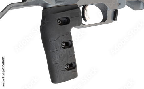 Adjustable pistol grip and trigger on a rifle