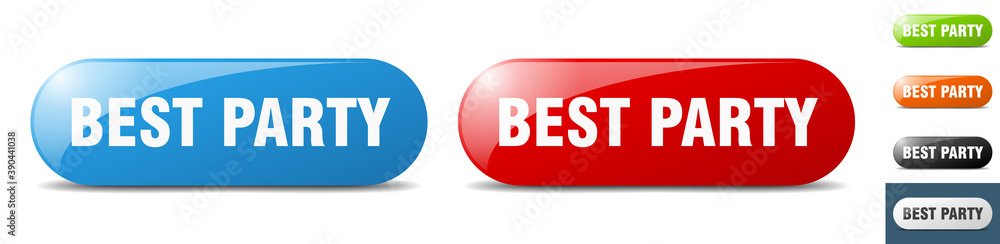 best party button. key. sign. push button set best party button. key. sign. push button set