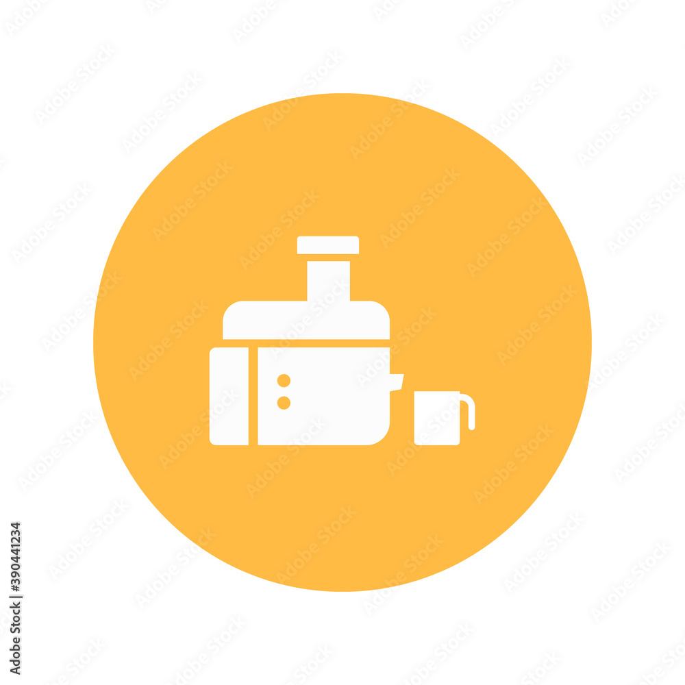 Juicer machine isolated icon. Vector Juicer machine isolated icon. Vector