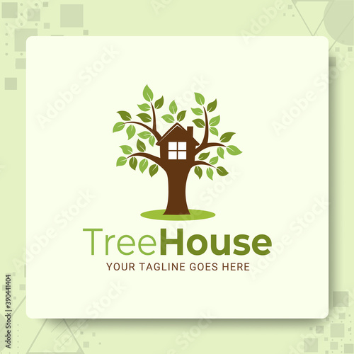 tree house kids logo designs template
