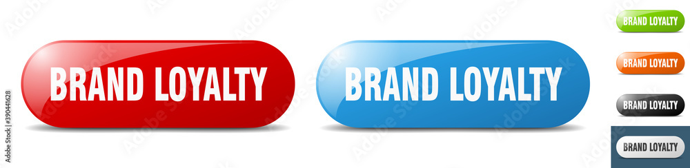 brand loyalty button. key. sign. push button set brand loyalty button. key. sign. push button set