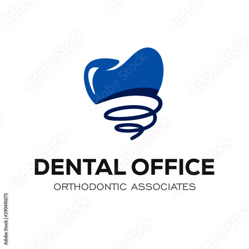 Dental Clinic Logo Design Dentist Logo Tooth abstract Linear Dentist stomatology