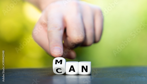 Dice form the expression "man can".