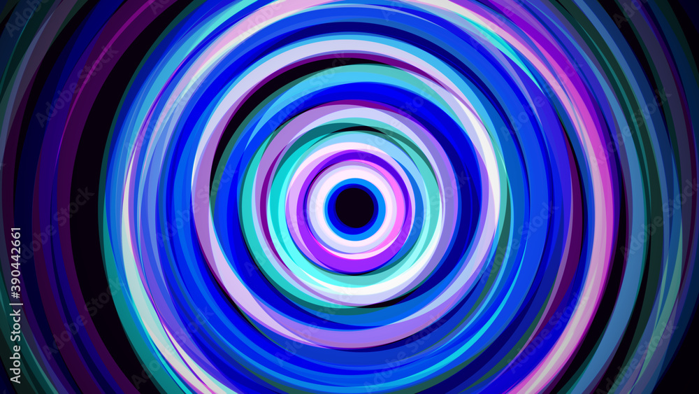 Abstract background with light intersecting blue cyan circle lines Abstract background with light intersecting blue cyan circle lines