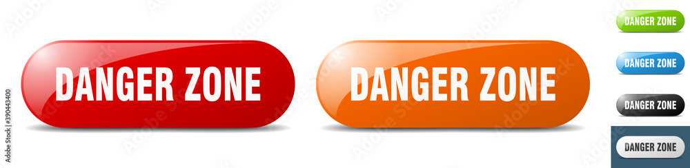 danger zone button. key. sign. push button set danger zone button. key. sign. push button set