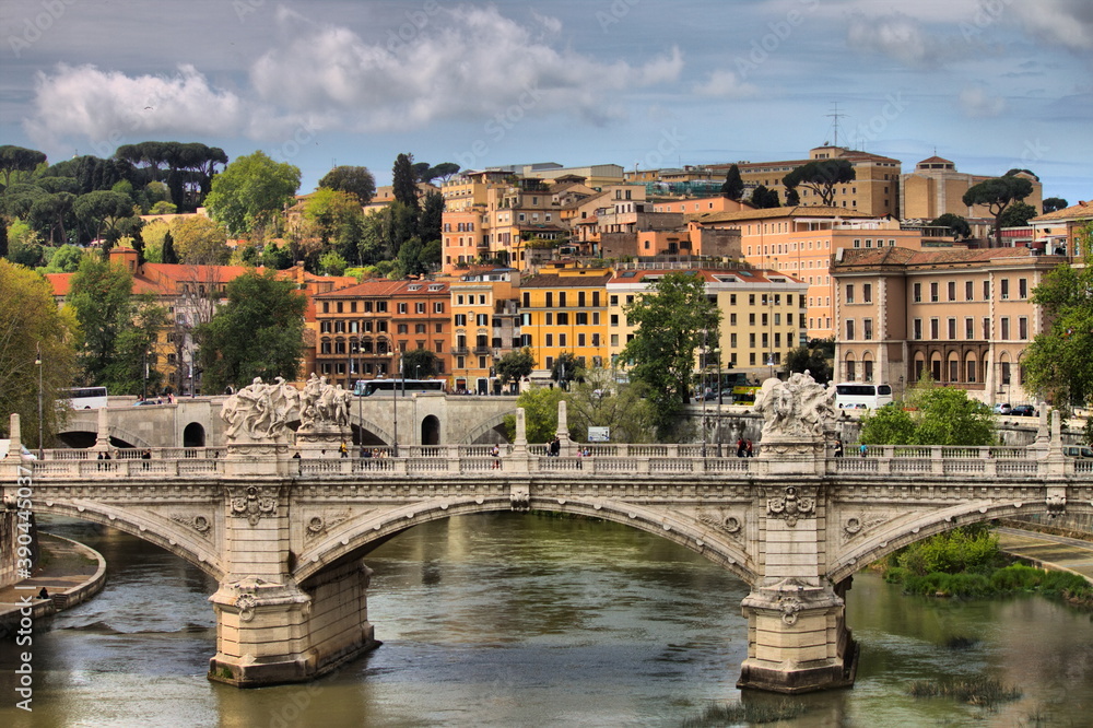 Fototapeta premium Victor Emmanuel II bridge in Rome, Italy