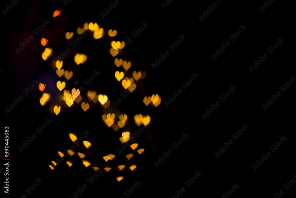 Black and gold background wallpaper postcard gold hearts bokeh shine luxury Black and gold background wallpaper postcard gold hearts bokeh shine luxury