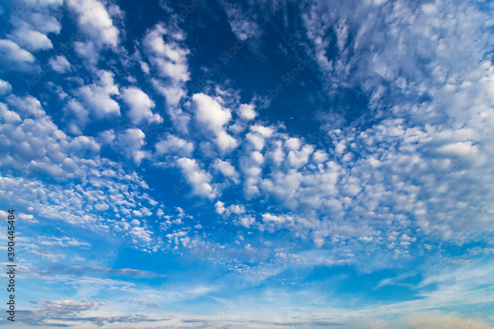 Blue sky with white clouds in sunny summer day. Blue sky with white clouds in sunny summer day.