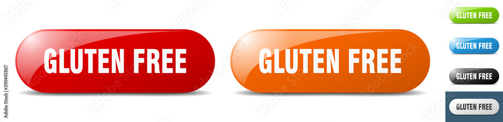 gluten free button. key. sign. push button set gluten free button. key. sign. push button set