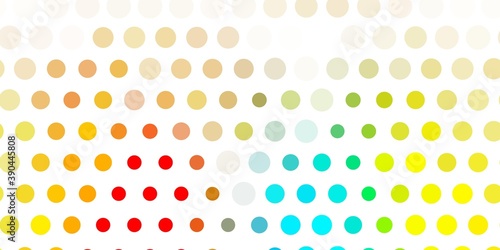 Light blue, yellow vector pattern with spheres.
