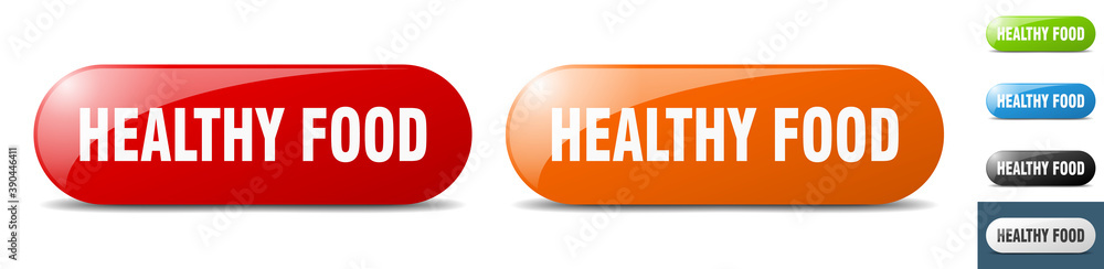 healthy food button. key. sign. push button set healthy food button. key. sign. push button set